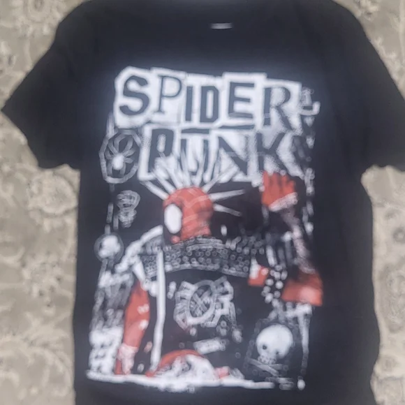 Spider Punk T-Shirt - Black - Picture 1 of 2